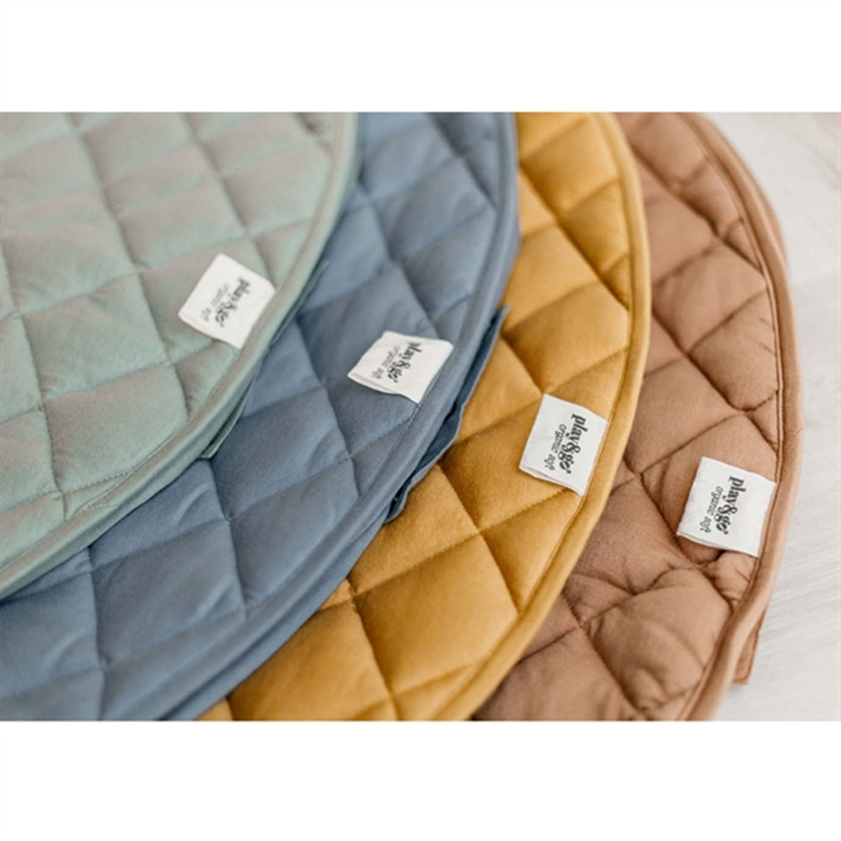 Play&Go 2-i-1 Legetæppe Soft Organic Dusty Blue