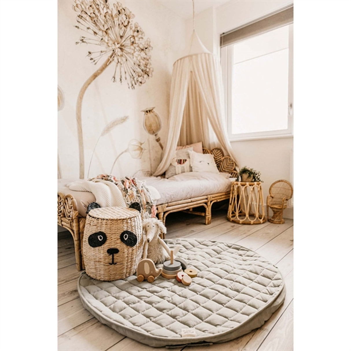 Play&Go 2-i-1 Legetæppe Soft Organic Meadow Green