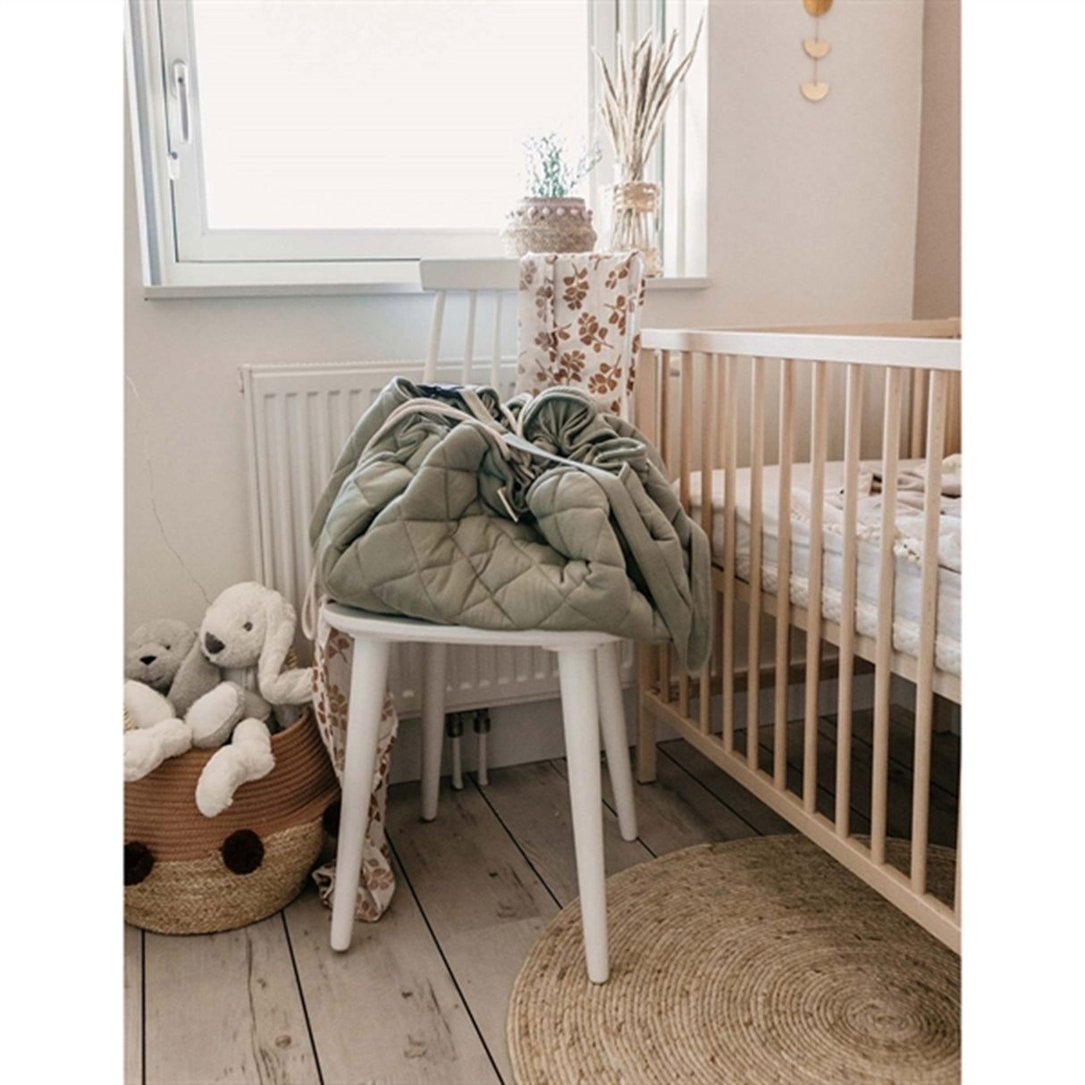 Play&Go 2-i-1 Legetæppe Soft Organic Meadow Green