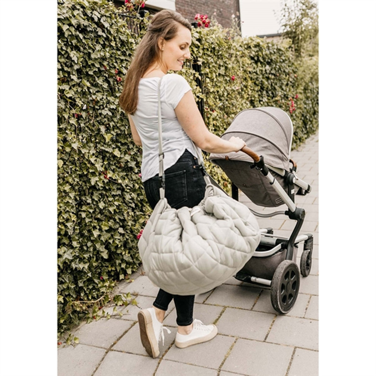 Play&Go 2-i-1 Legetæppe Soft Organic Meadow Green