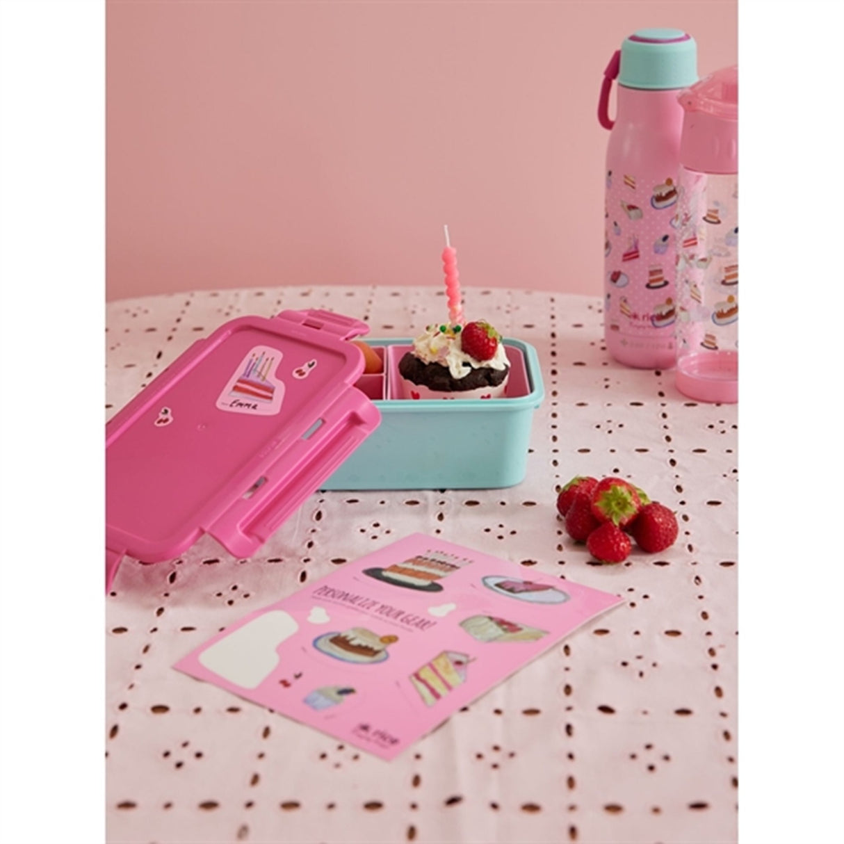 RICE Cake Theme Klistermærker til Madkasse