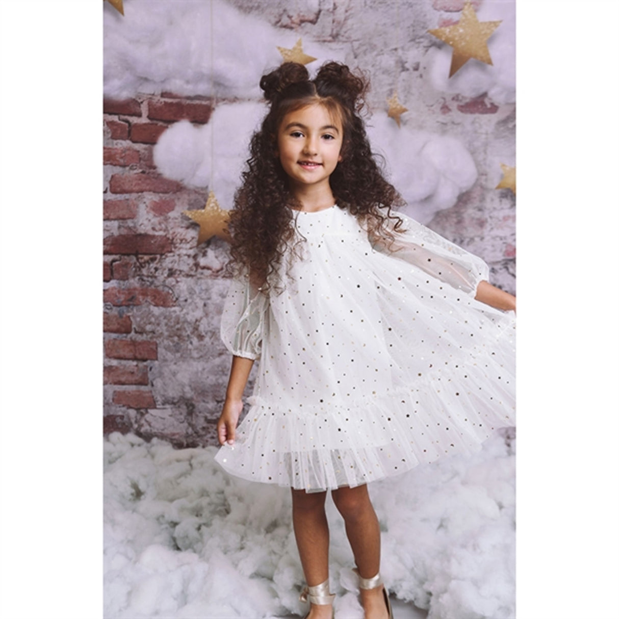 Dolly by Le Petit Tom Stars & Moon Empress Tulle Kjole Off White