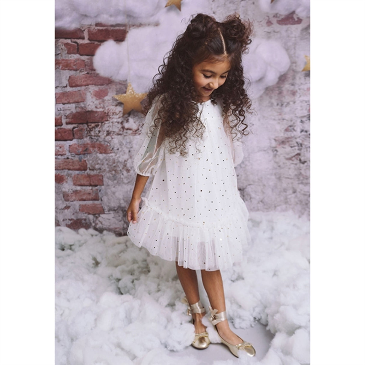 Dolly by Le Petit Tom Stars & Moon Empress Tulle Kjole Off White