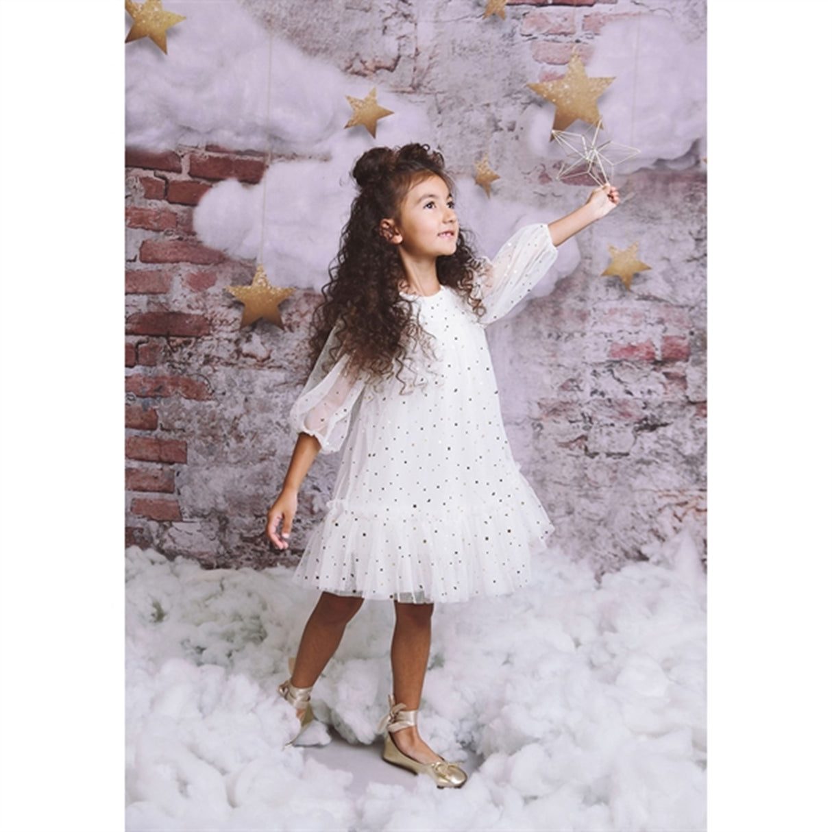 Dolly by Le Petit Tom Stars & Moon Empress Tulle Kjole Off White