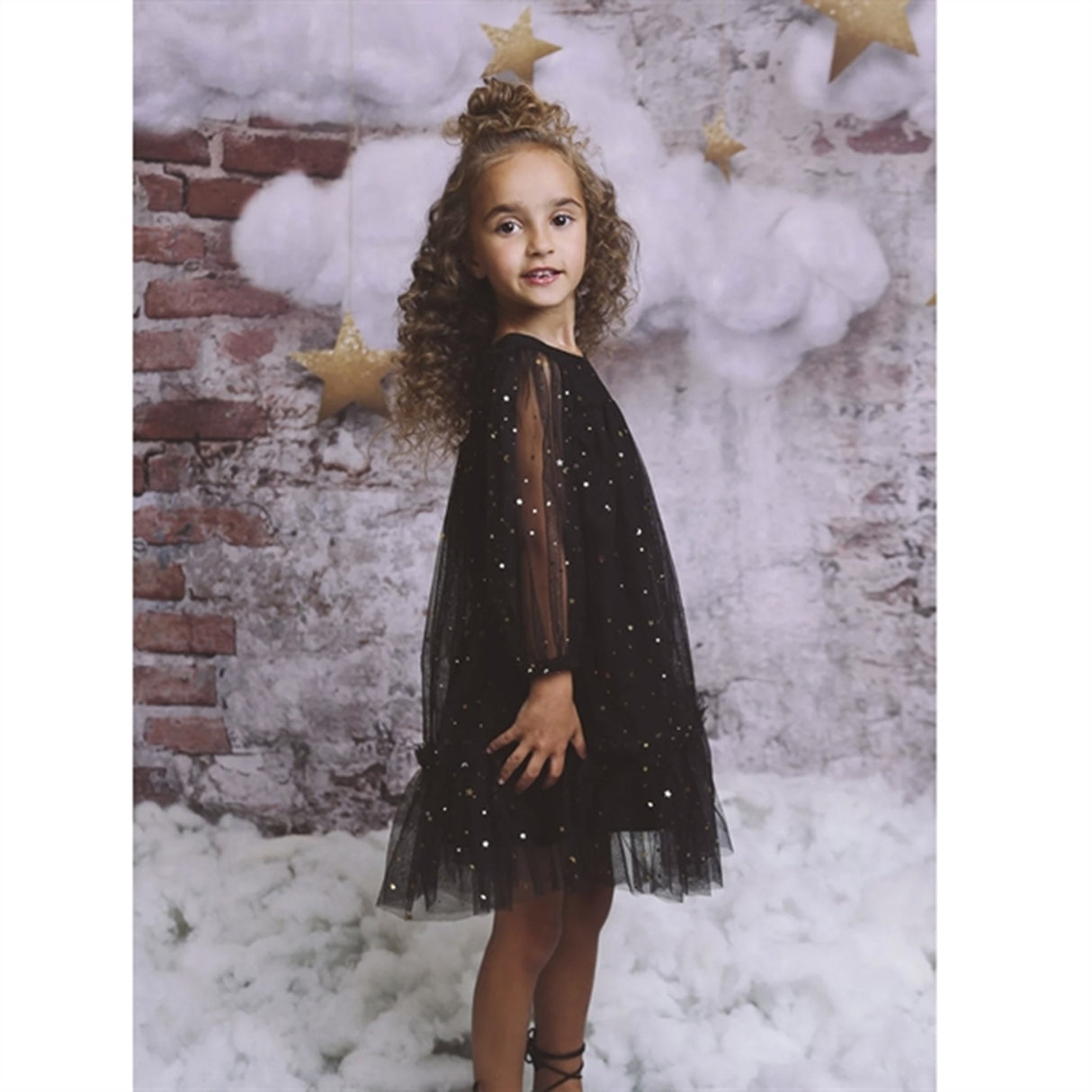 Dolly by Le Petit Tom Stars & Moon Tulle Empress Kjole Black