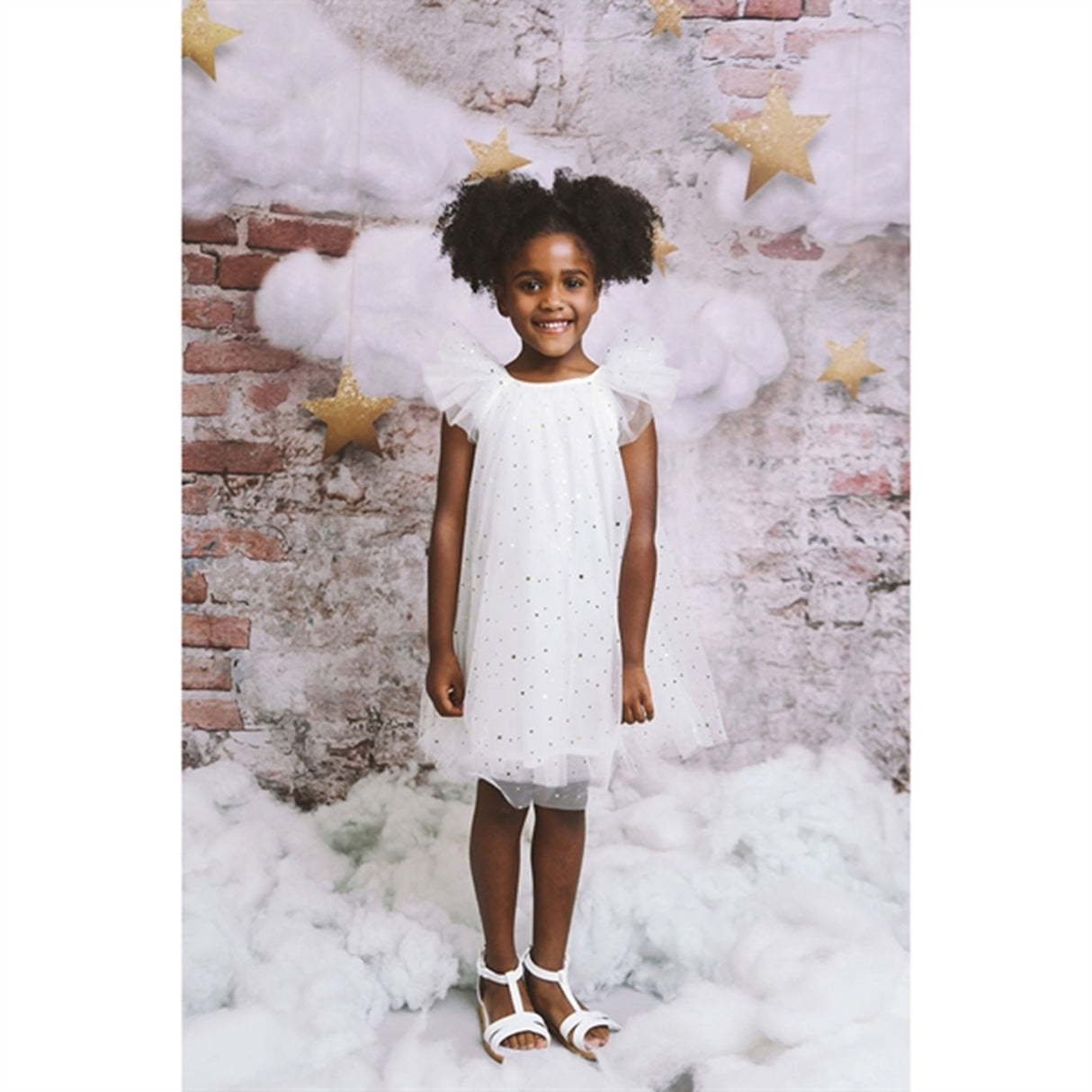 Dolly by Le Petit Tom Stars & Moons Fairy Tulle Kjole Off White