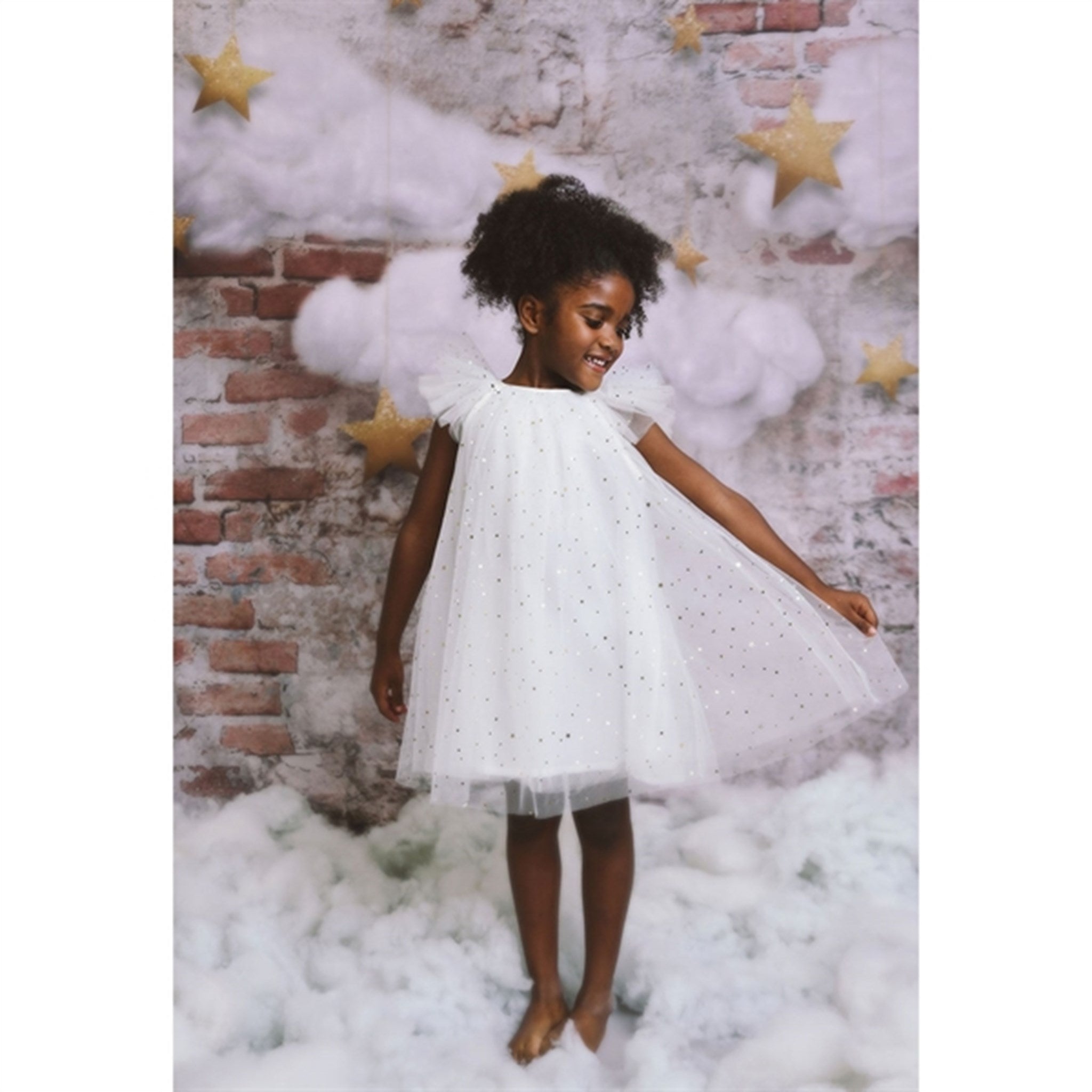 Dolly by Le Petit Tom Stars & Moons Fairy Tulle Kjole Off White 2