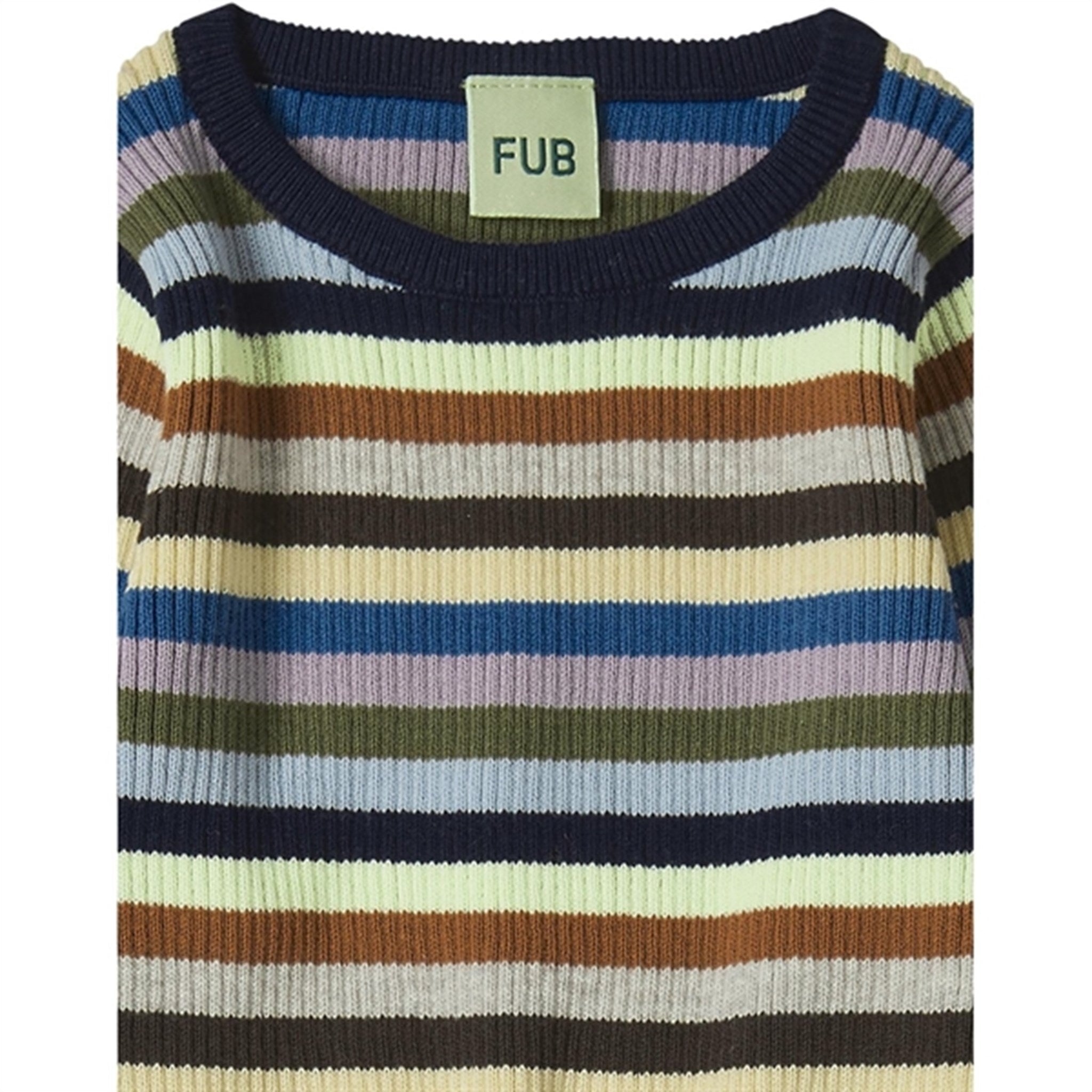 FUB Multi Stripe Striped Rib Bluse 2