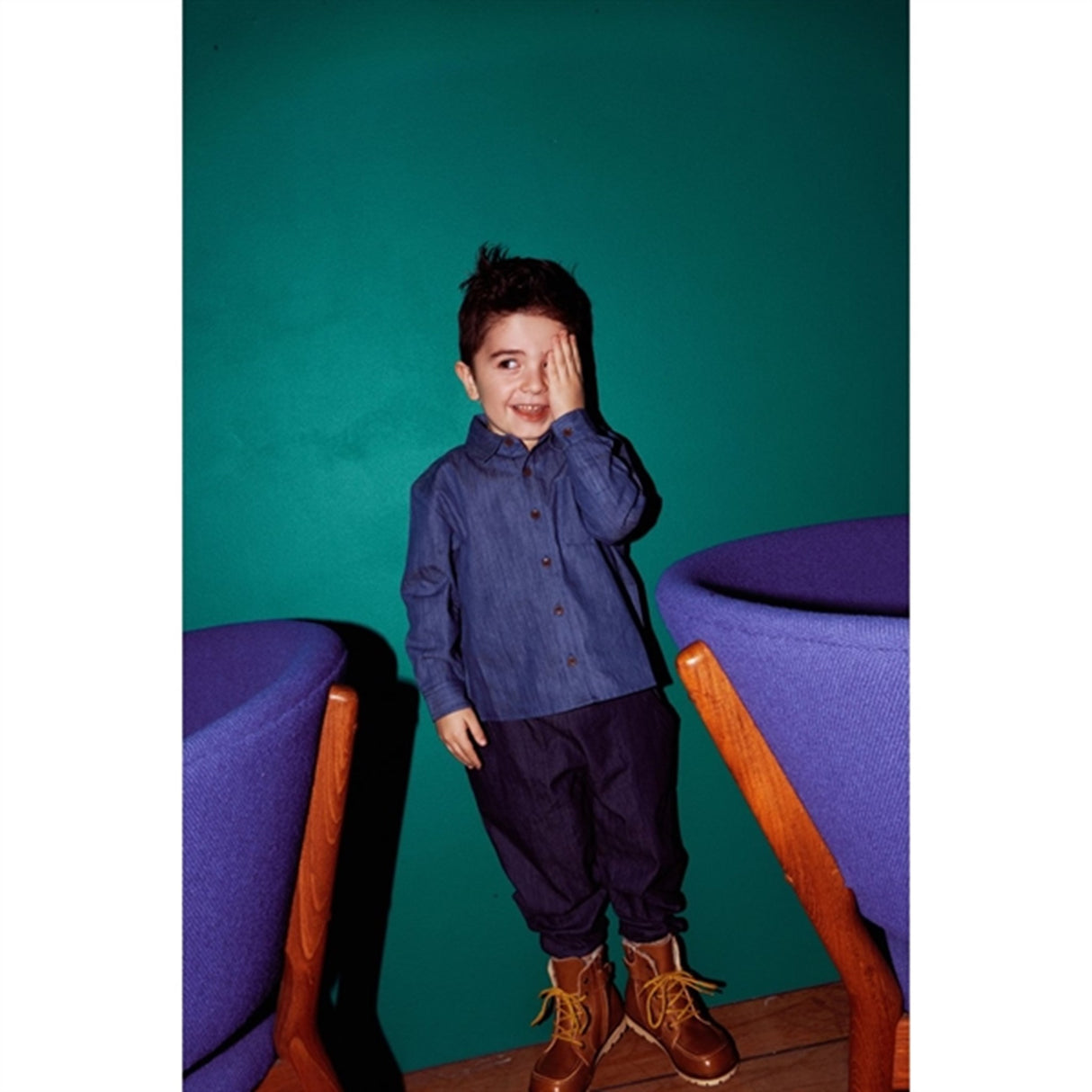 Copenhagen Colors Lt Denim Blue Denim Classic Skjorte