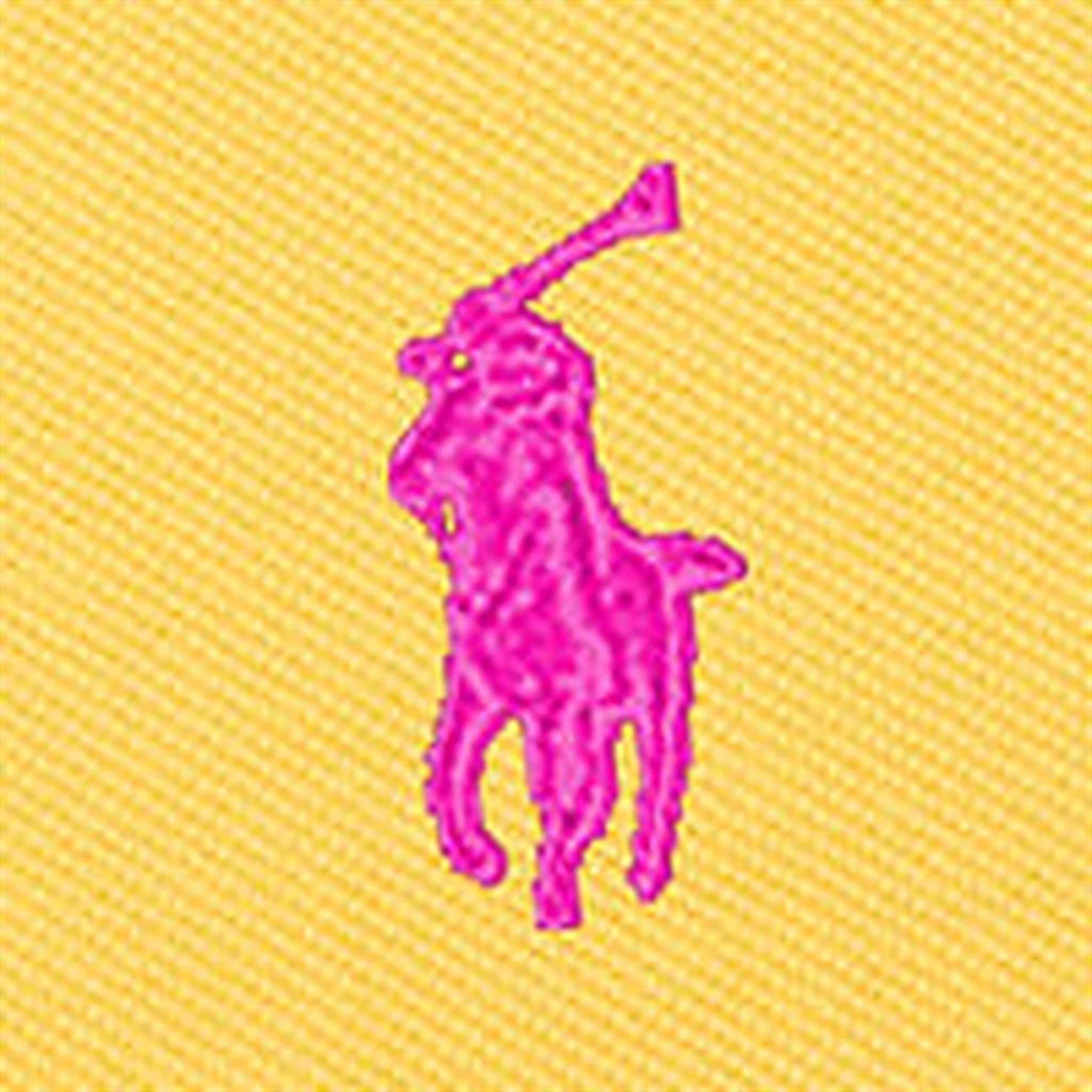 Polo Ralph Lauren Girls Kjole Chrome Yellow W/ Bright Pink 3