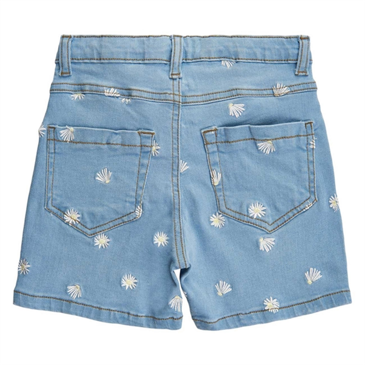The New Light Blue Denim Broidery Denim Shorts