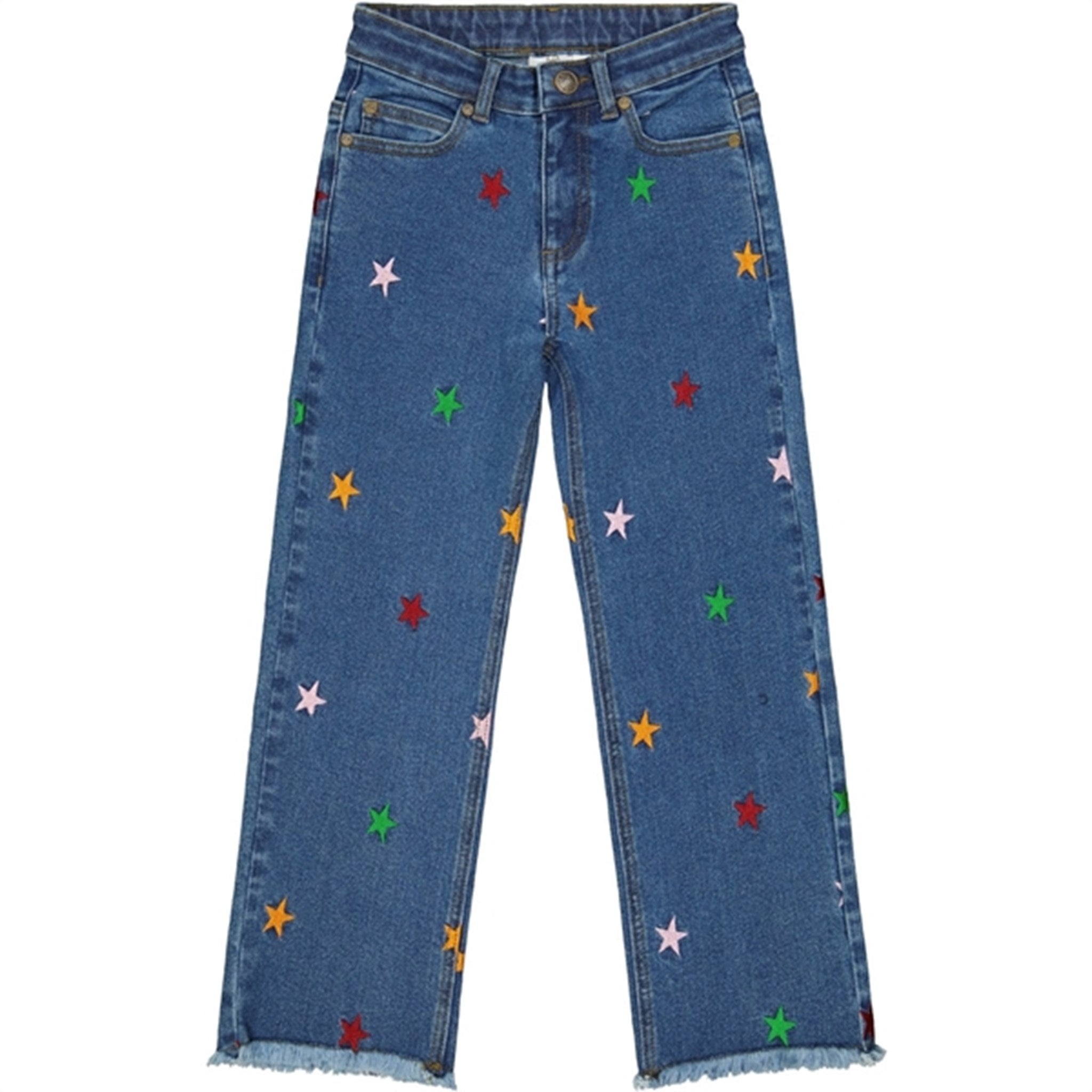 The New Medium Blue Dania Star Wide Jeans