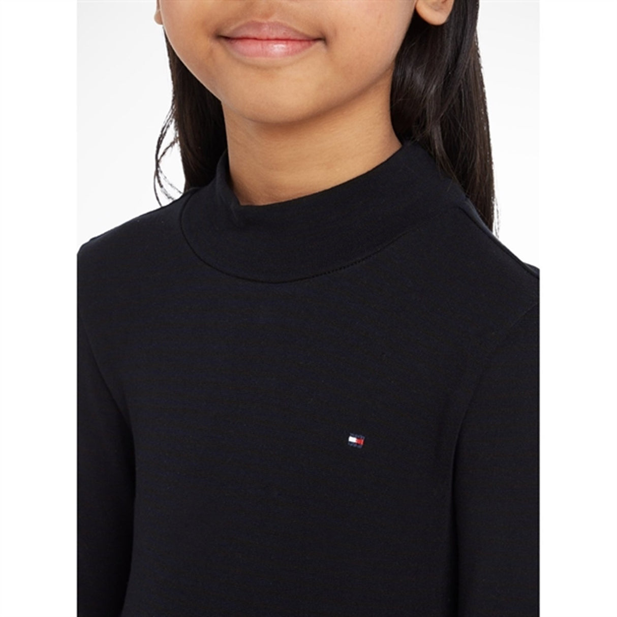 Tommy Hilfiger Stripe Mock Bluse Black / Desert Sky Stripe