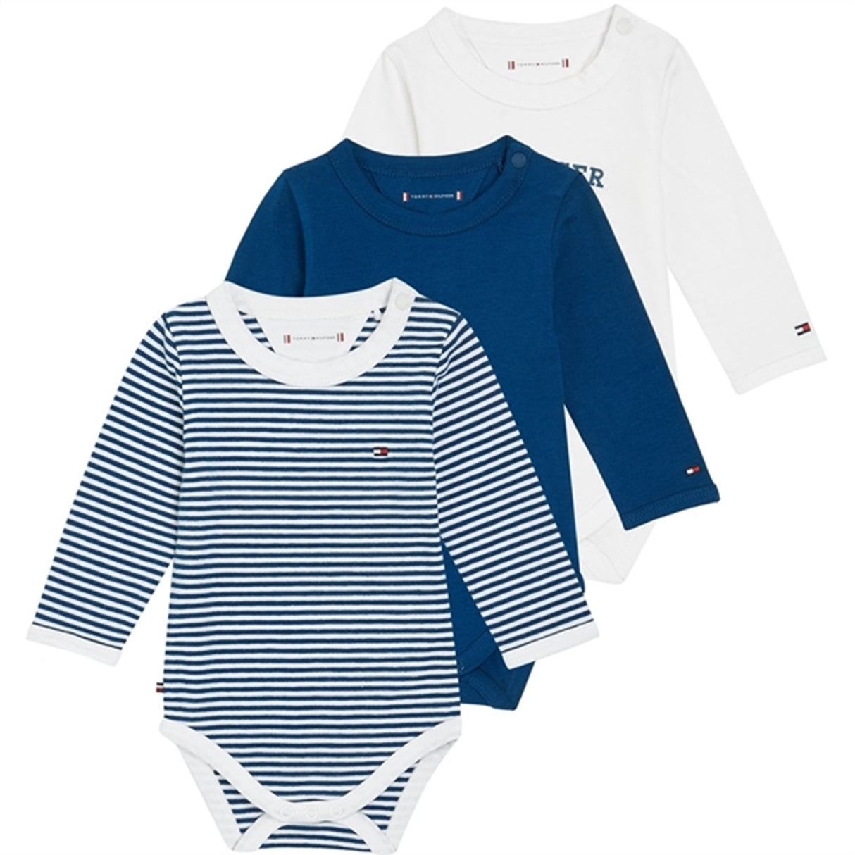 Tommy Hilfiger Baby Body 3-Pak Gaveæske Deep Indigo