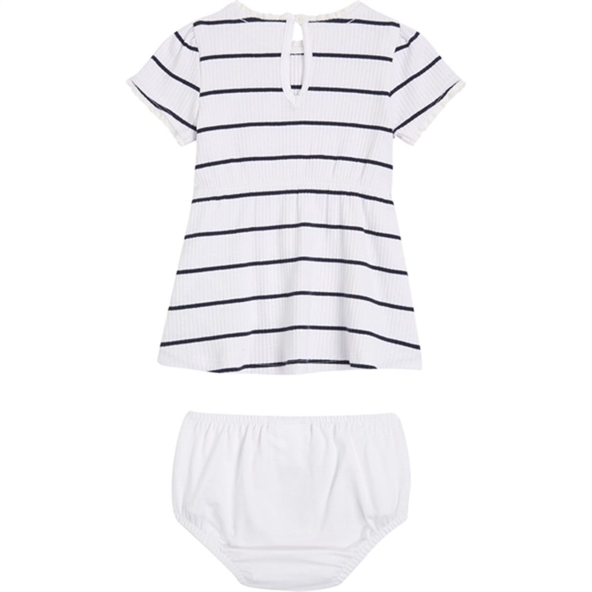 Tommy Hilfiger Baby Striped Rib Kjole White / Desert Sky Stripe