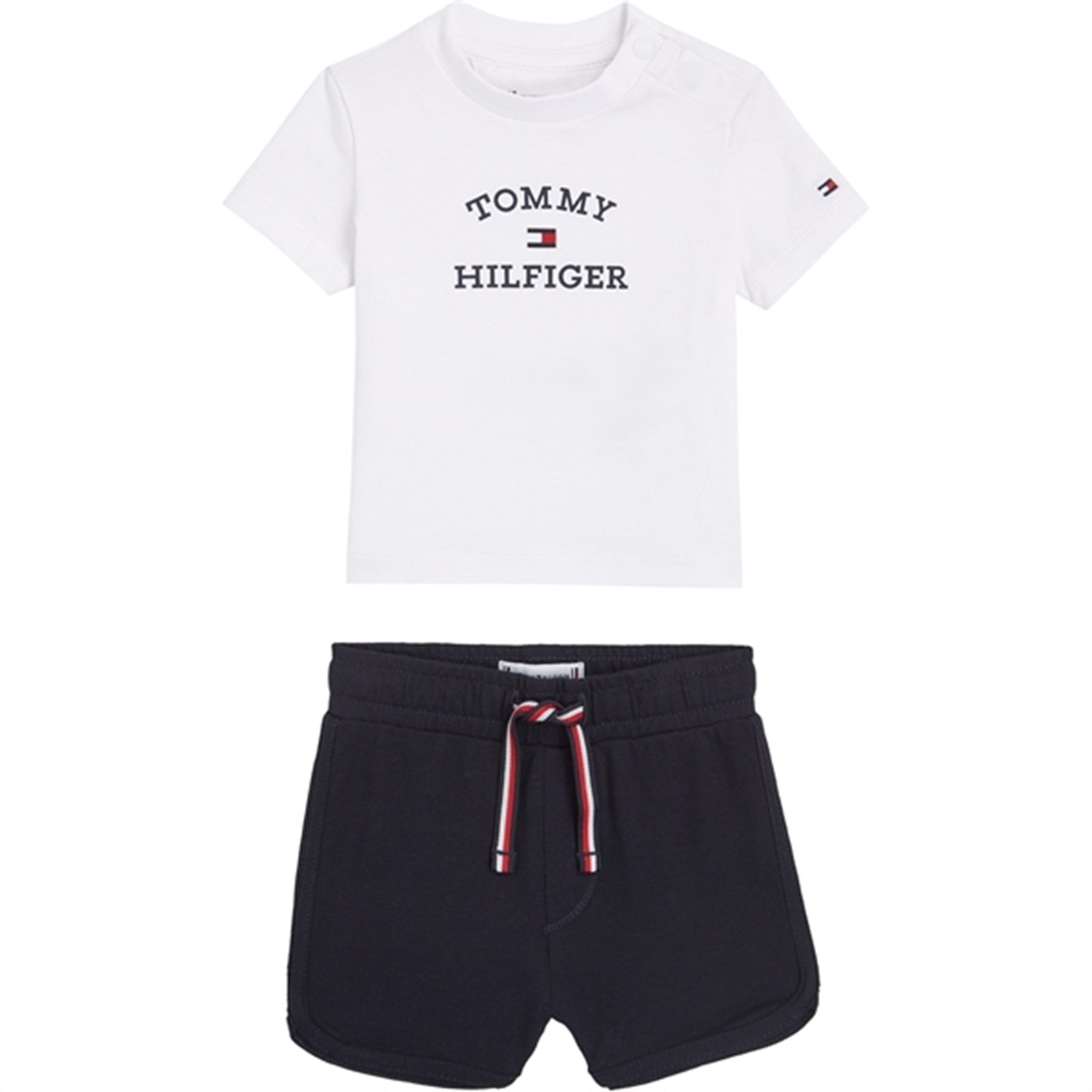 Tommy Hilfiger Baby Th Logo Shorts Sæt White