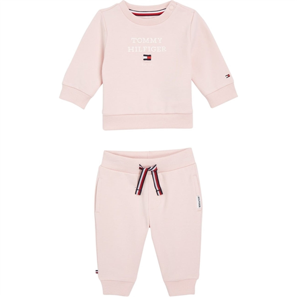 Tommy Hilfiger Baby Th Logo Sæt Whimsy Pink