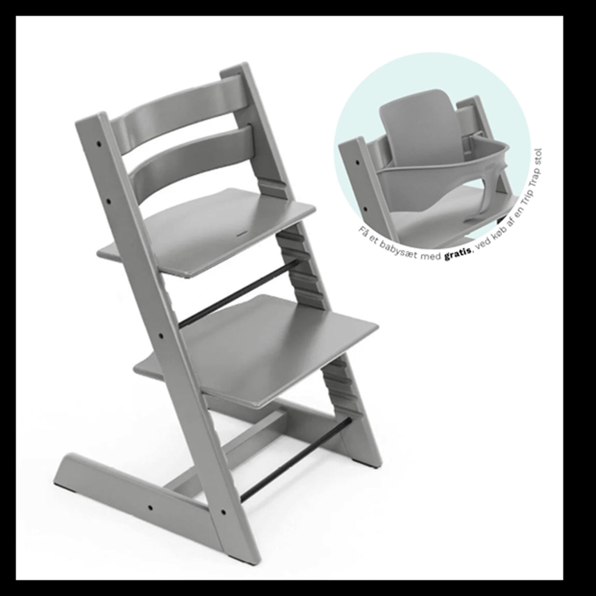Tripp Trapp® Højstol Storm Grey inkl. Baby Set