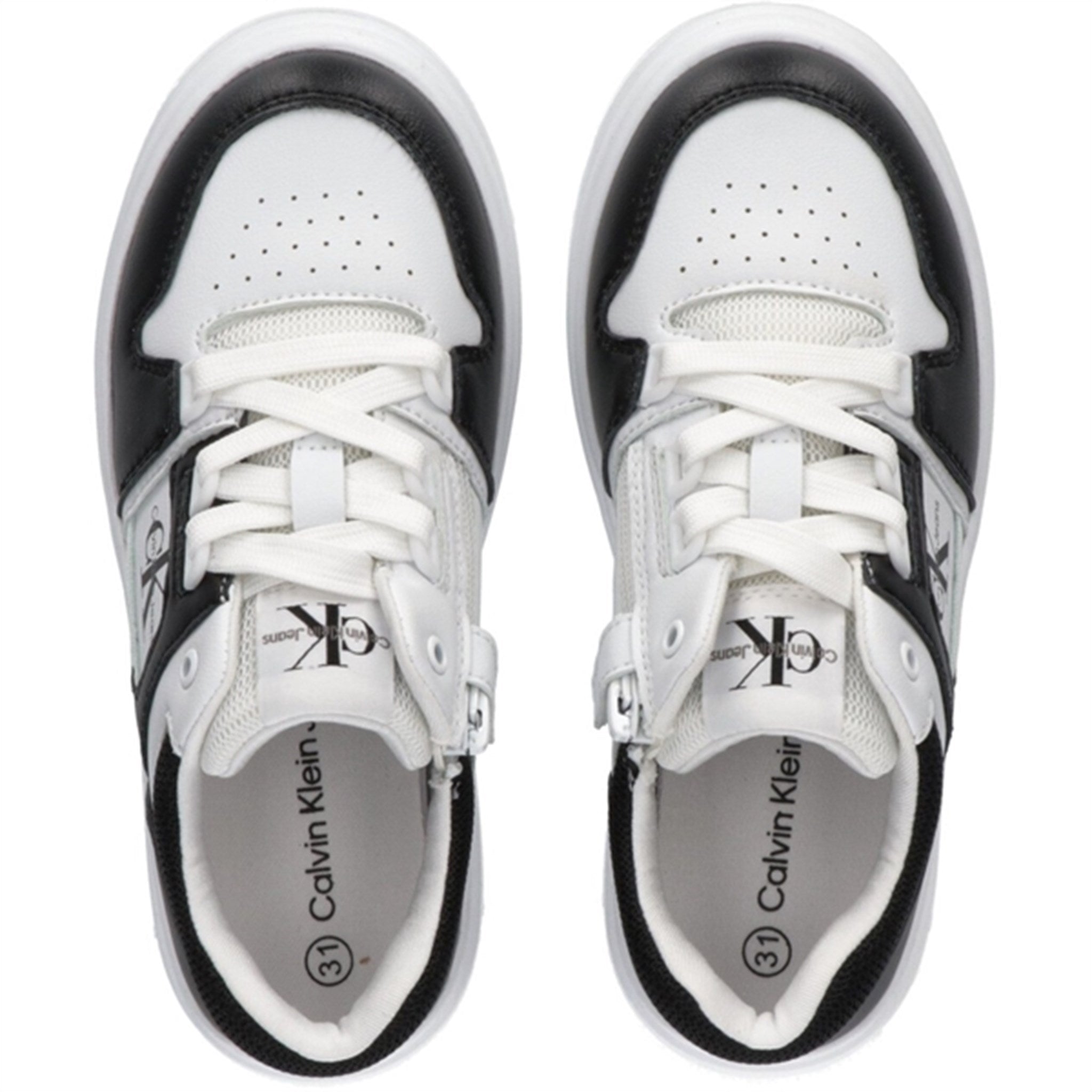 Calvin Klein Low Cut Lace-up Sneaker Black/White 3