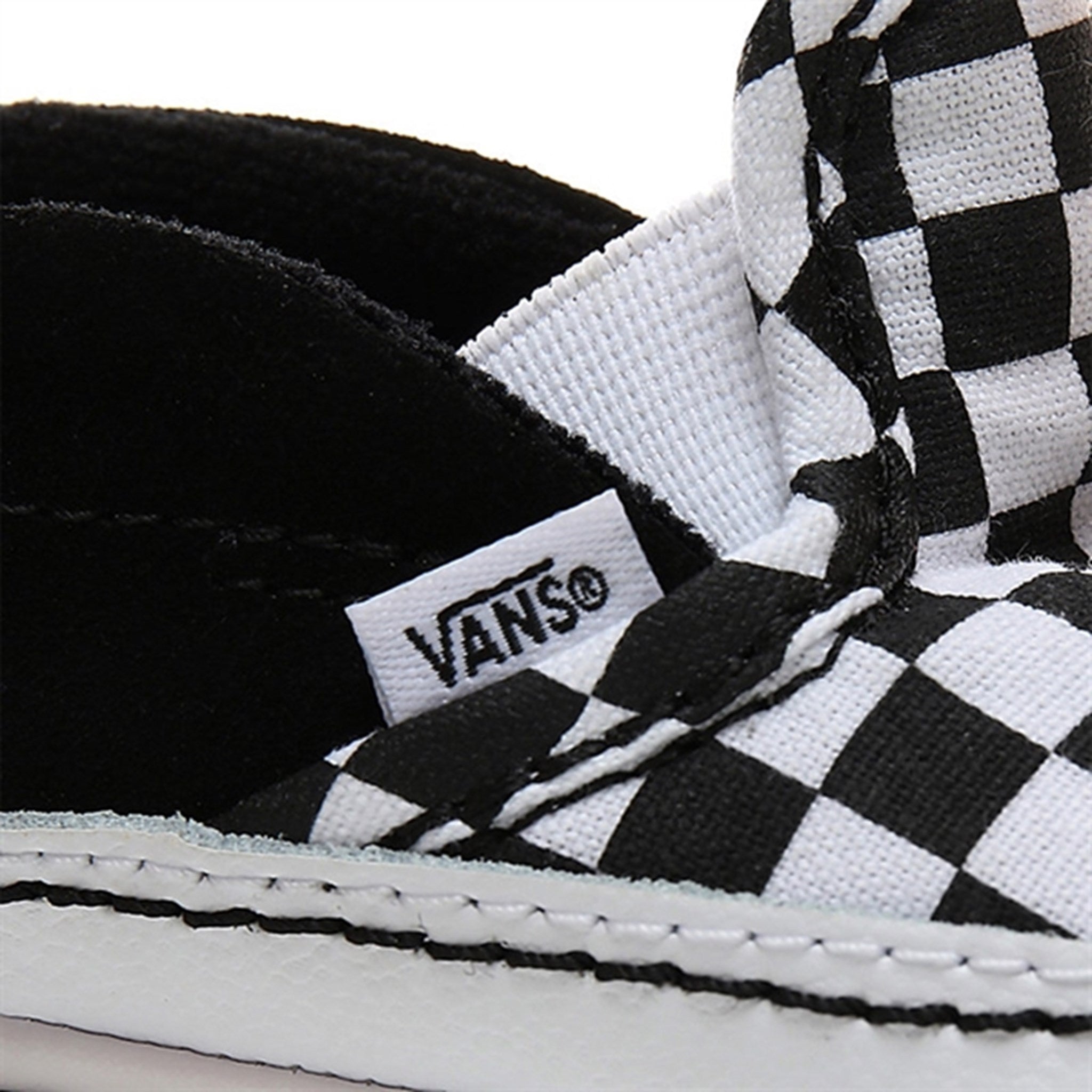 VANS IN Slip-On V Crib Sneakers Checker Black/True White 5