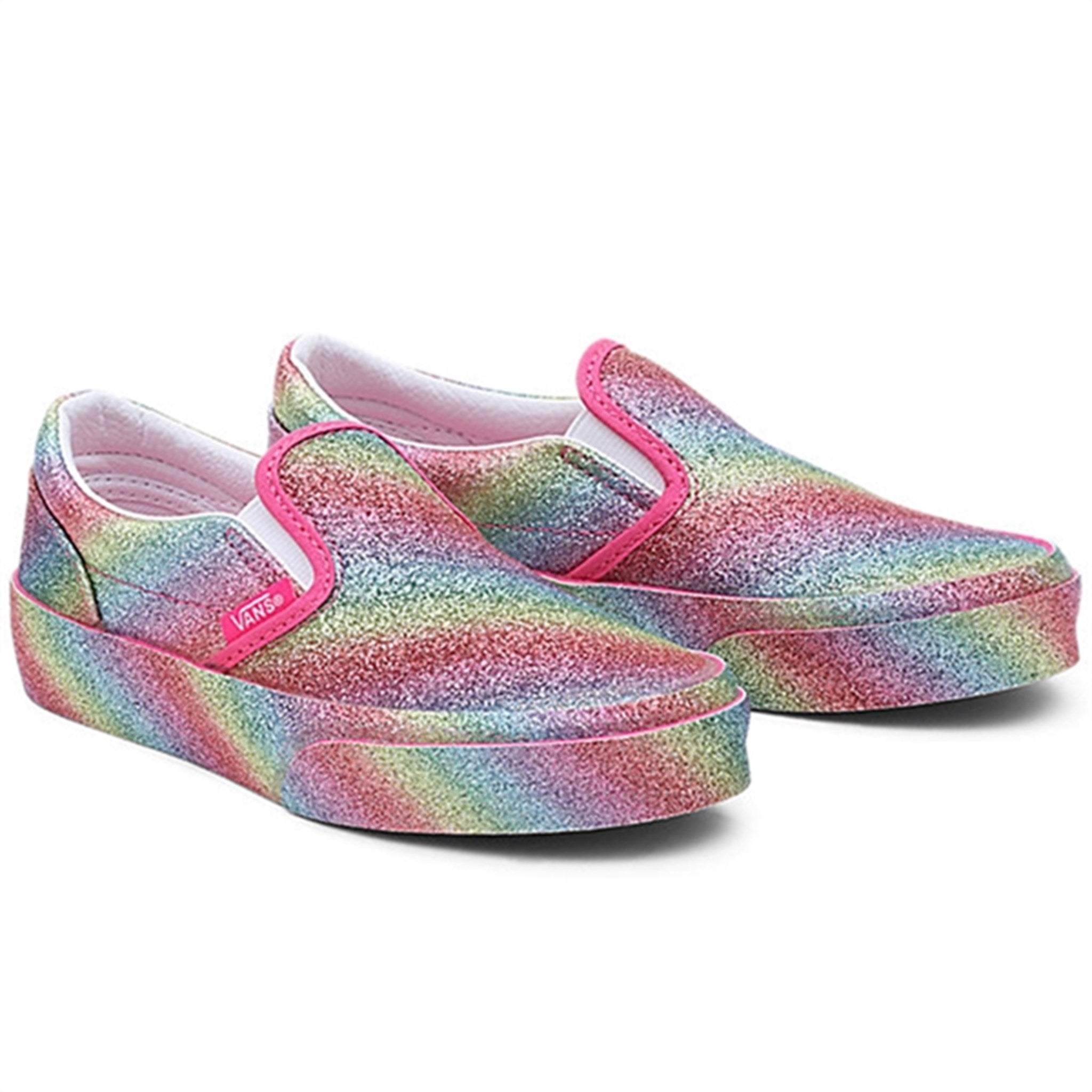 VANS UY Classic Slip-On Sneakers Glitter Rainglow Rainbow