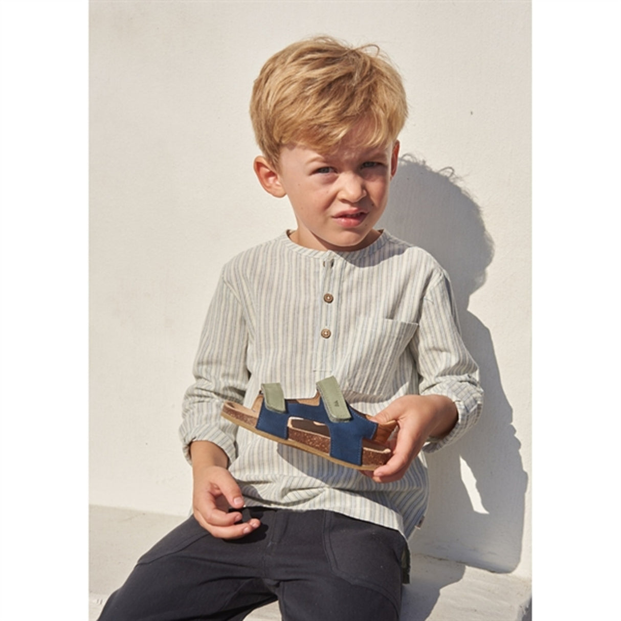 Wheat Sandal Cork Open Toe Corey Blue