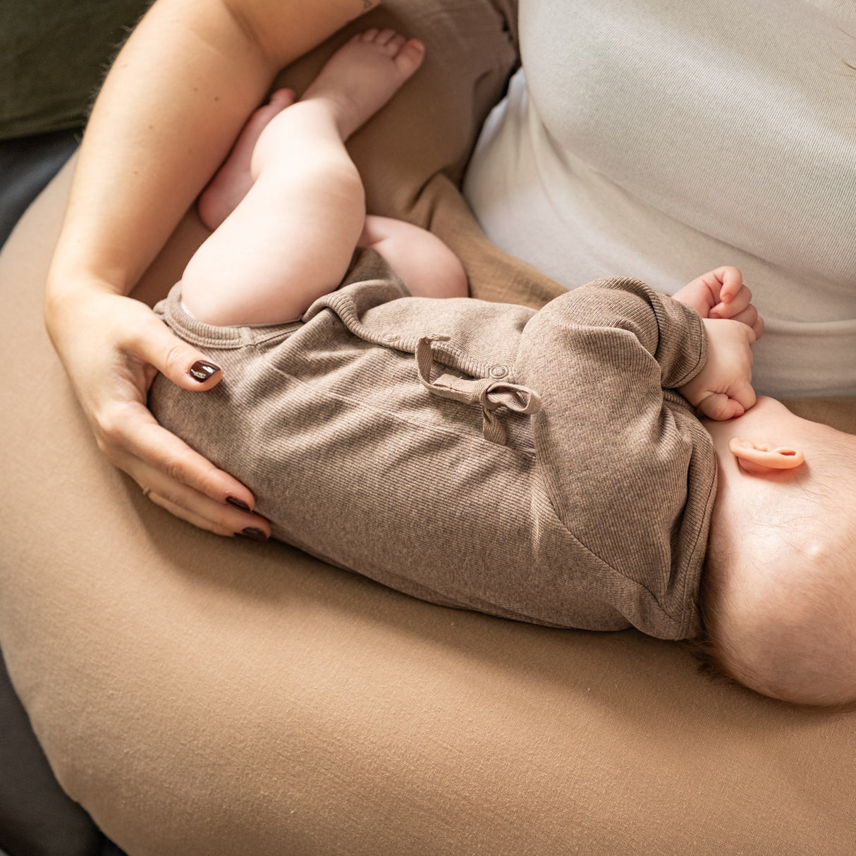 That's Mine Brown Melange Becca Slå-om Bodystocking
