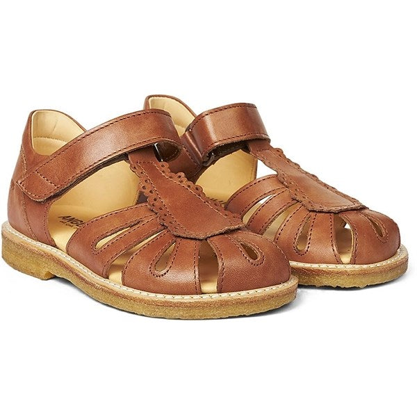 Angulus Sandal M. Velcrolukning Tan