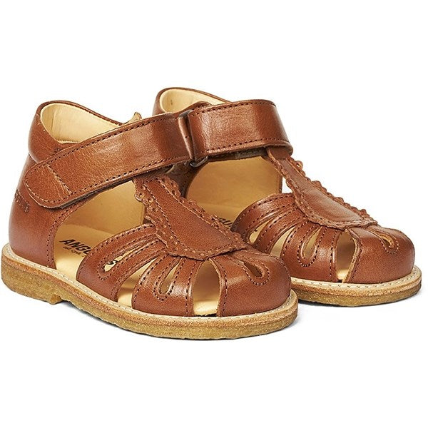 Angulus Begyndersandal M. Velcrolukning Cognac