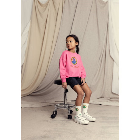 Mini Rodini Pink Parrot Embroidery Sweatshirt 2