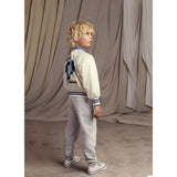 Mini Rodini Grey melange Parrot Embroidery Sweatpants 3