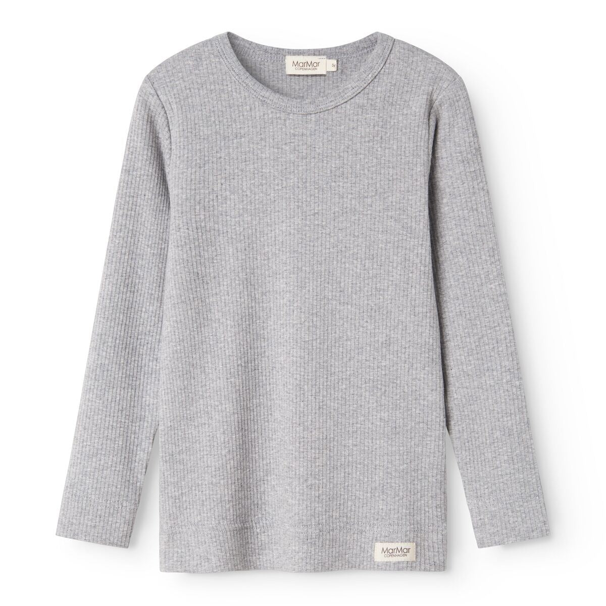 MarMar Modal Melange Light Grey Melange Plain Bluse