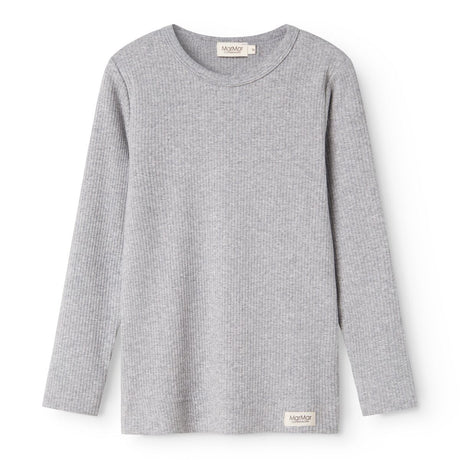 MarMar Modal Melange Light Grey Melange Plain Bluse