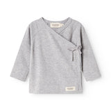 MarMar Modal New Born Light Grey Melange Tut Slå-Om LS Bluse