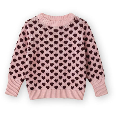 Fliink Smoke Rose / Burgendy Janie Cashmere Heart Pullover