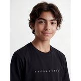 Jack & Jones Black Loose Jjestar Jj Tee Ss Noos Jnr