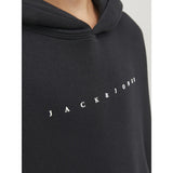 Jack & Jones Black Loose Jjestar Jj Sweat Hætte Noos Jnr