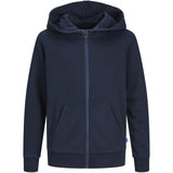 Jack & Jones Navy Blazer Jjebradley Sweat Zip Hætte Noos Jnr