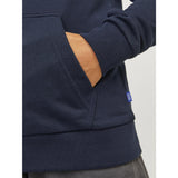Jack & Jones Navy Blazer Jjebradley Sweat Zip Hætte Noos Jnr
