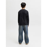 Jack & Jones Black Jjeorganic Rlx Tee Ls O-Neck Noos Jnr
