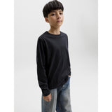 Jack & Jones Black Jjeorganic Rlx Tee Ls O-Neck Noos Jnr