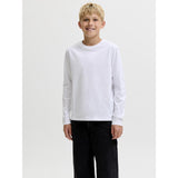 Jack & Jones Bright White Jjeorganic Rlx Tee Ls O-Neck Noos Jnr