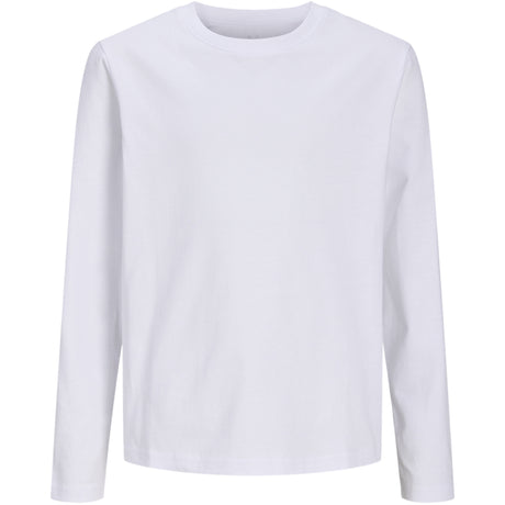 Jack & Jones Bright White Jjeorganic Rlx Tee Ls O-Neck Noos Jnr