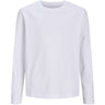 Jack & Jones Bright White Jjeorganic Rlx Tee Ls O-Neck Noos Jnr