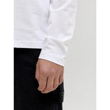 Jack & Jones Bright White Jjeorganic Rlx Tee Ls O-Neck Noos Jnr