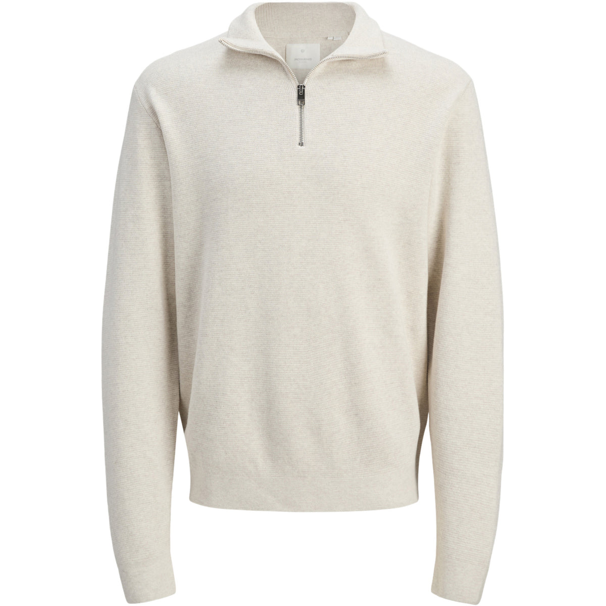 Jack & Jones Cloud Dancer Melange Jwhmilano Stitch Strik Half Zip Jnr