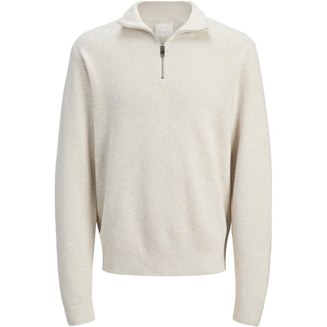 Jack & Jones Cloud Dancer Melange Jwhmilano Stitch Strik Half Zip Jnr