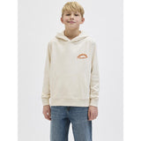 Jack & Jones Antique White Jwhparos Type Sweat Hætte Back Jnr
