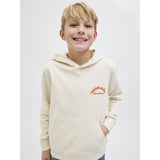 Jack & Jones Antique White Jwhparos Type Sweat Hætte Back Jnr