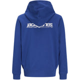 Jack & Jones Beaucoup Blue Jwhunion Print Sweat Hætte Jnr